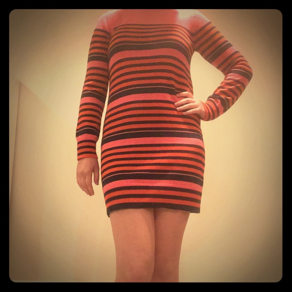 Girls’ XL Pink and Orange Long Sleeved Dress